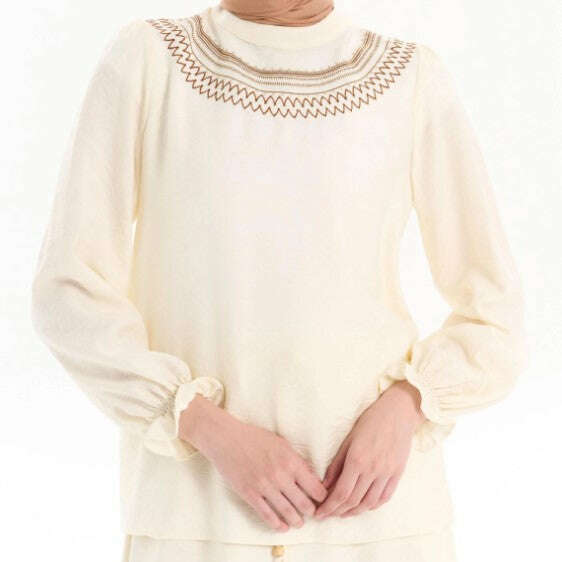 Emerald Raiment Blouse | Skirt Embroidered Detailed Blouse Skirt Set - bf-discount-20 FW '24