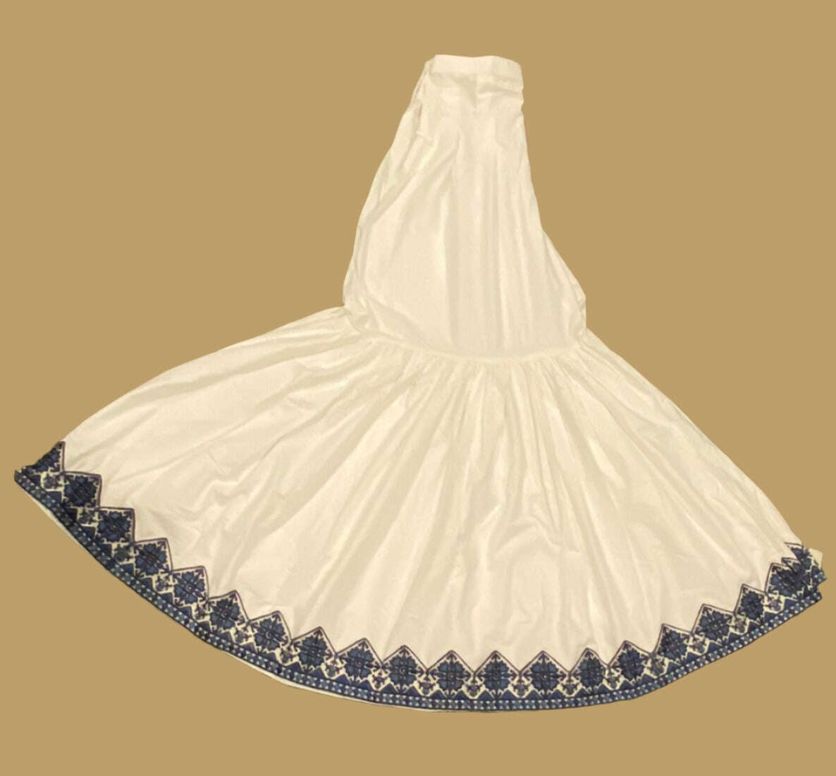 Emerald Raiment Gharara Blue Wave Block Print Gharara Set - bf-discount-50 block print cotton embroidered gharara three piece white Winter '23 PK Collection