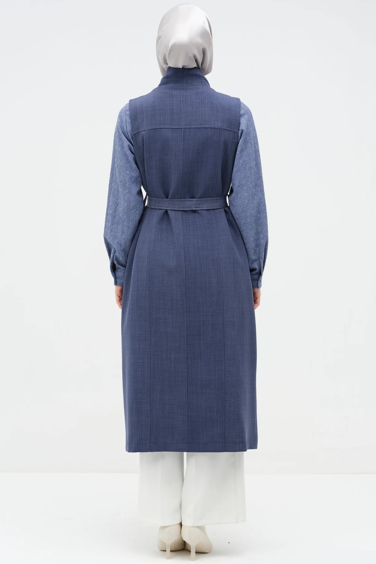 Belted Vest with Zipper Pocket