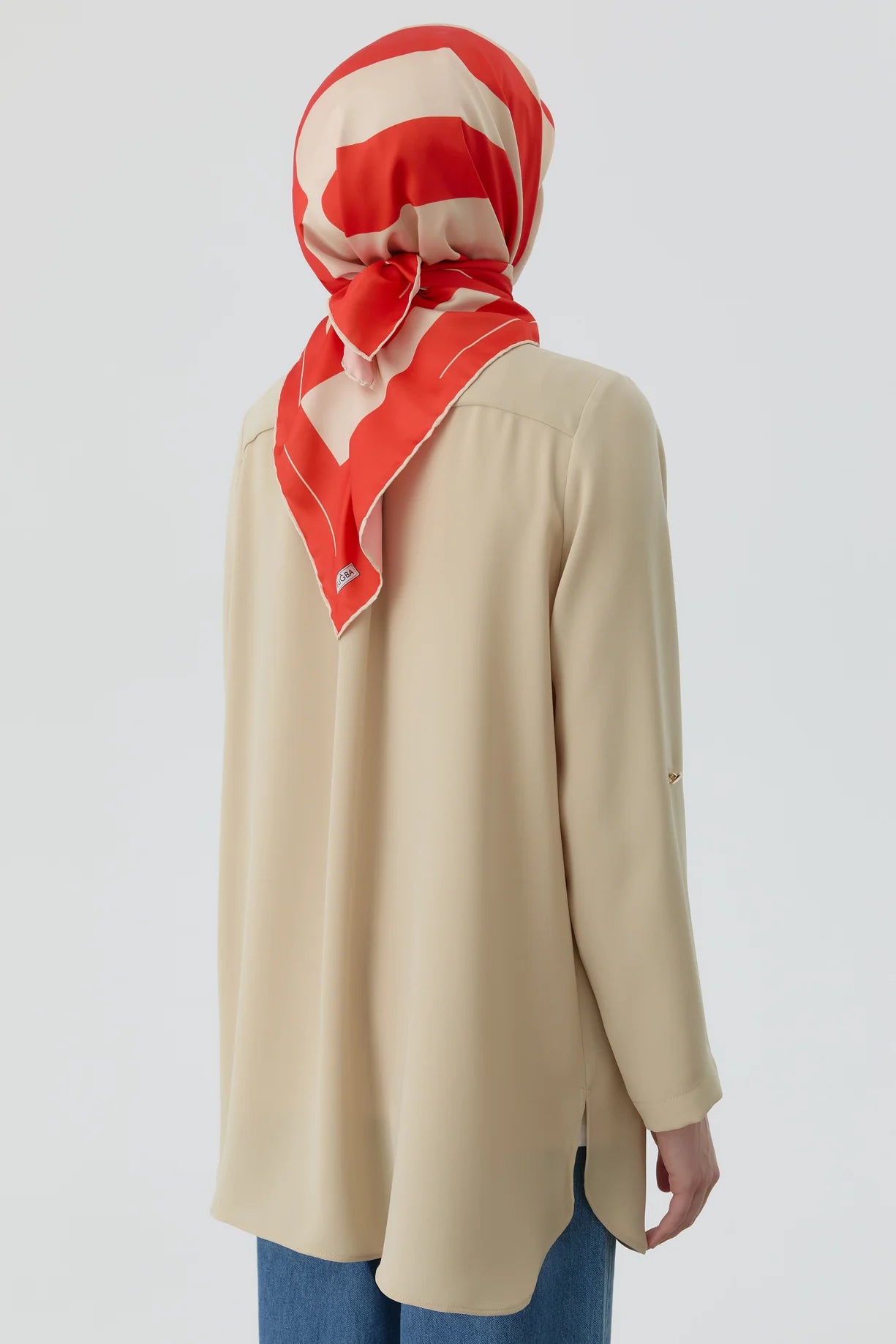 Embroidered Button-Up Jacket with Banded Sleeves