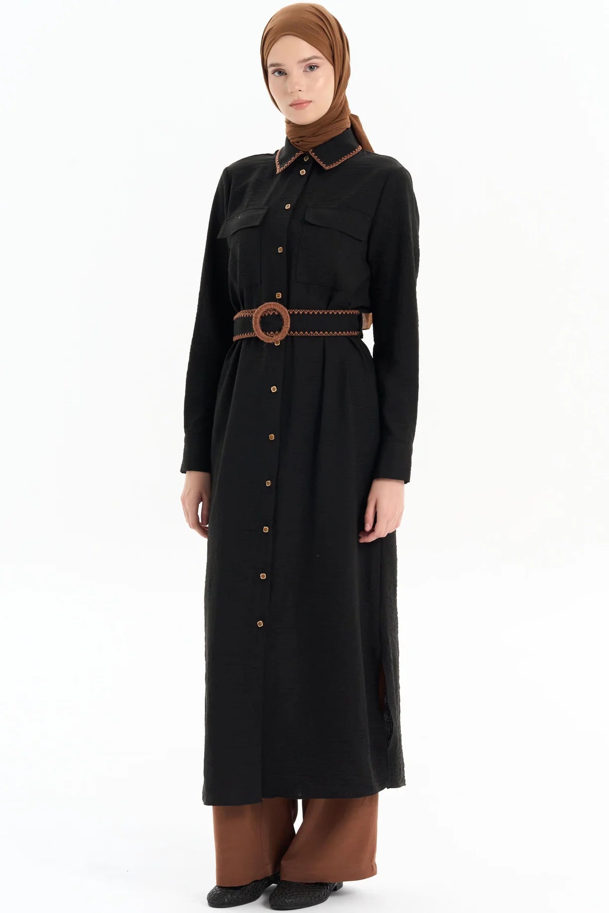 Emerald Raiment Tunic Hasir Long Tunic - bf-discount-20 fall Summer '24 TK Collection thick TK Summer '24 Collection tunic turkish winter