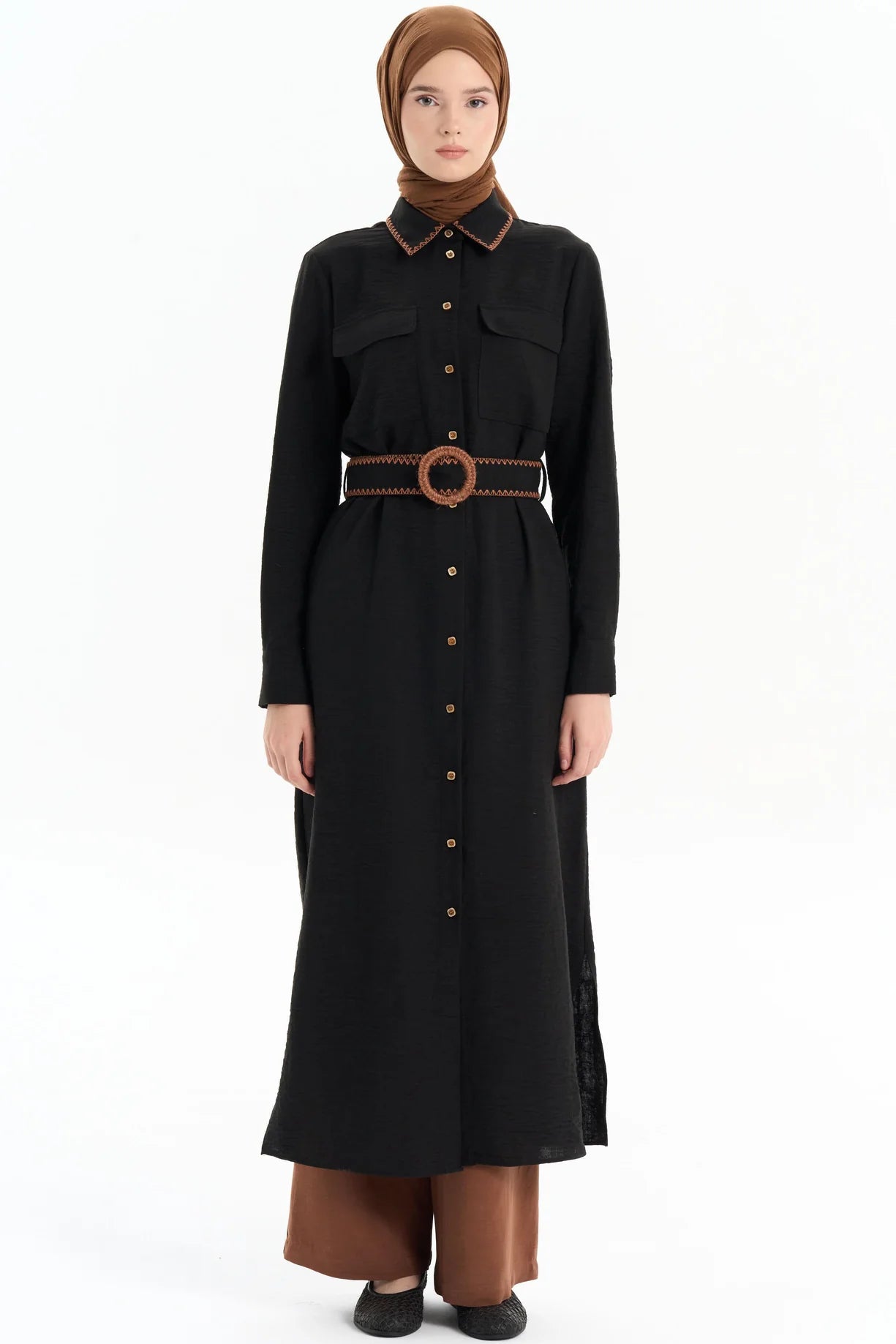 Emerald Raiment Tunic Hasir Long Tunic - bf-discount-20 fall Summer '24 TK Collection thick TK Summer '24 Collection tunic turkish winter