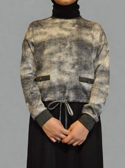 Emerald Raiment Blouse Cloud Grey Blouse - bf-discount-20 blouse fall FW '24 spring sweater turkish winter