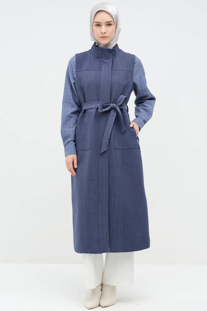 Belted Vest with Zipper Pocket