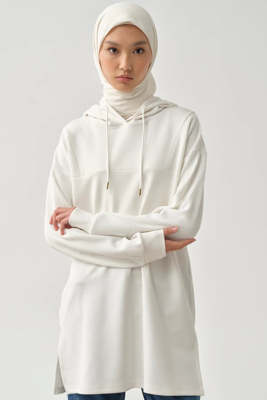 Hooded Garnished Sweater