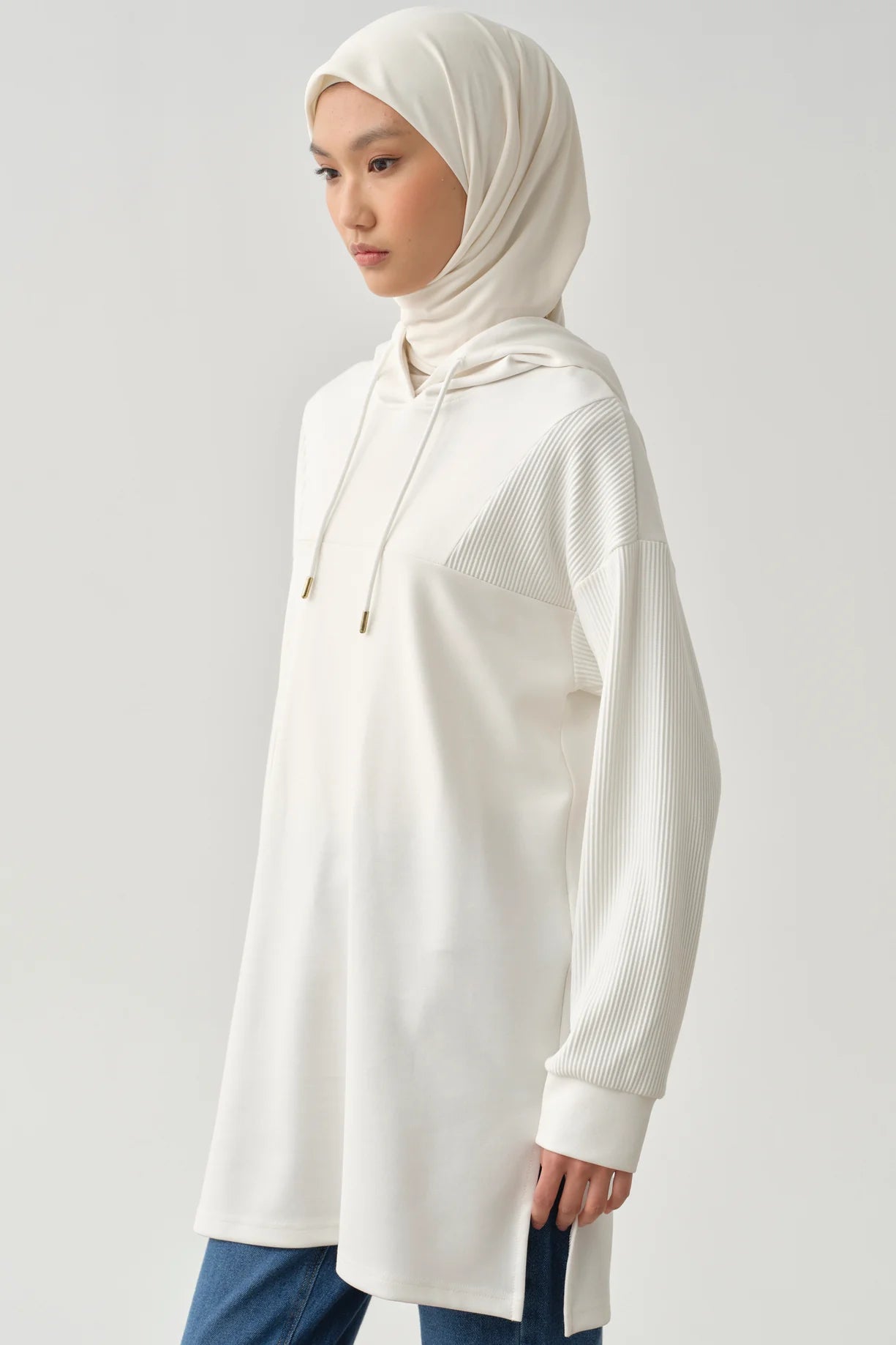 Hooded Garnished Sweater