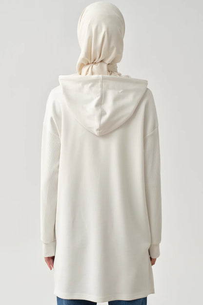 Hooded Garnished Sweater
