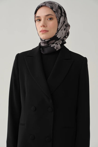 Double-Breasted Long Basic Jacket