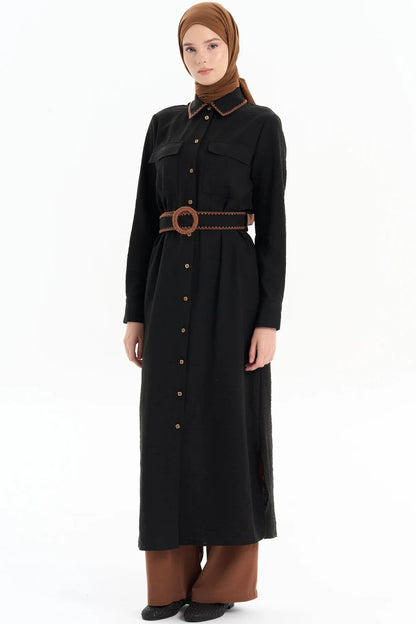 Emerald Raiment Tunic Hasir Long Tunic - bf-discount-20 fall Summer '24 TK Collection thick TK Summer '24 Collection tunic turkish winter